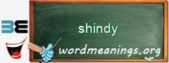 WordMeaning blackboard for shindy